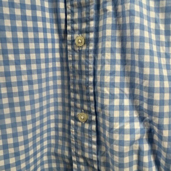 Ralph Lauren 5XB Polo Blue and White Shirt Pink Pony Big and Tall "Big" Button - Picture 3 of 14